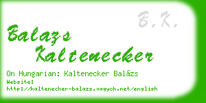 balazs kaltenecker business card