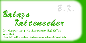 balazs kaltenecker business card